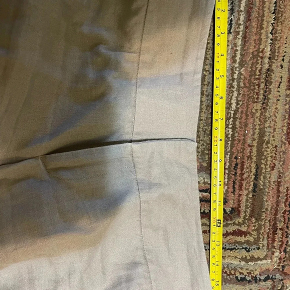INC International Concepts Womens Size 8P 100% Linen Pants Light grey - Picture 5 of 6